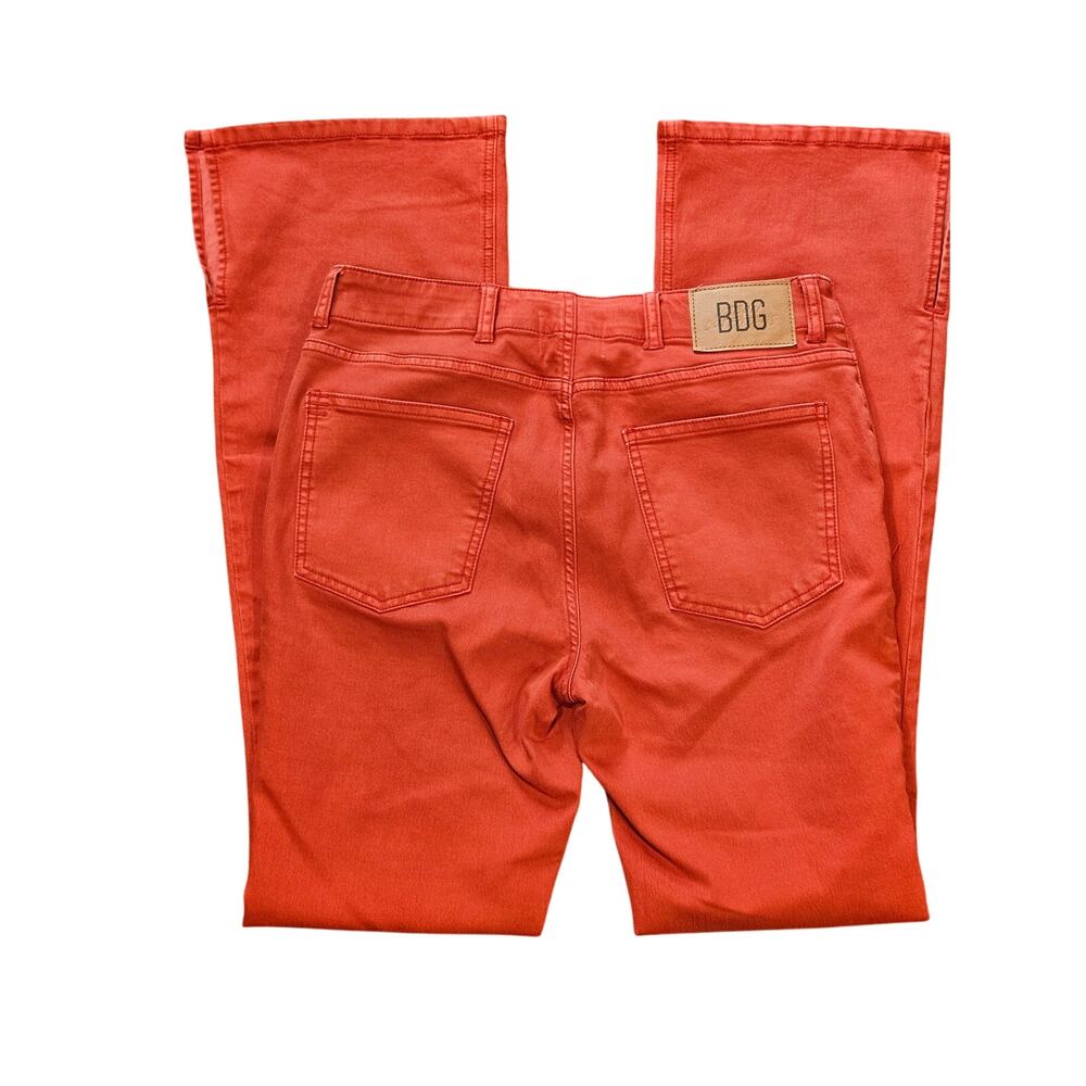 BDG urban Outfitters orange high rise flare jeans boho festival cowgirl sz 30 10